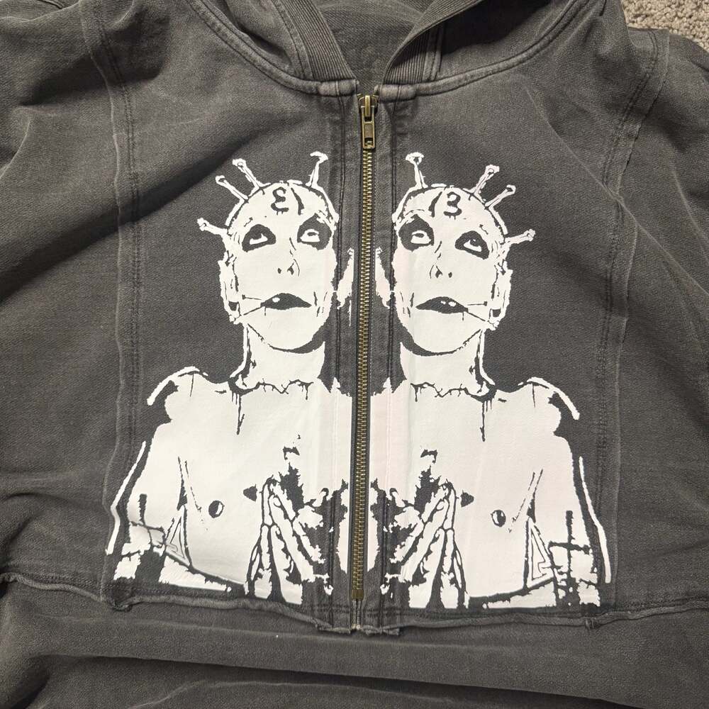 Gothic Y2K Grunge Zip-Up - Picture 2 of 2